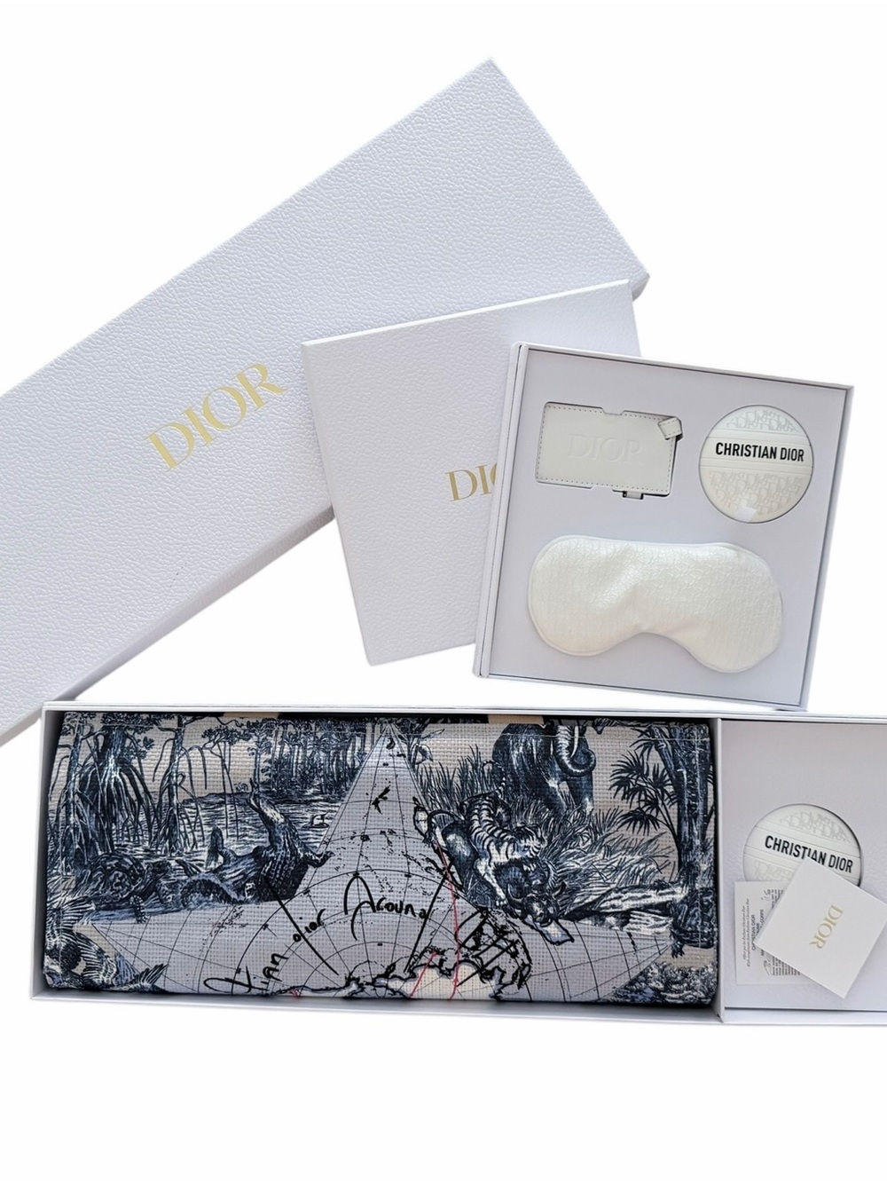 Dior Exclusive Gift Set Toile de Jouy Travel Set + Lip Glow New